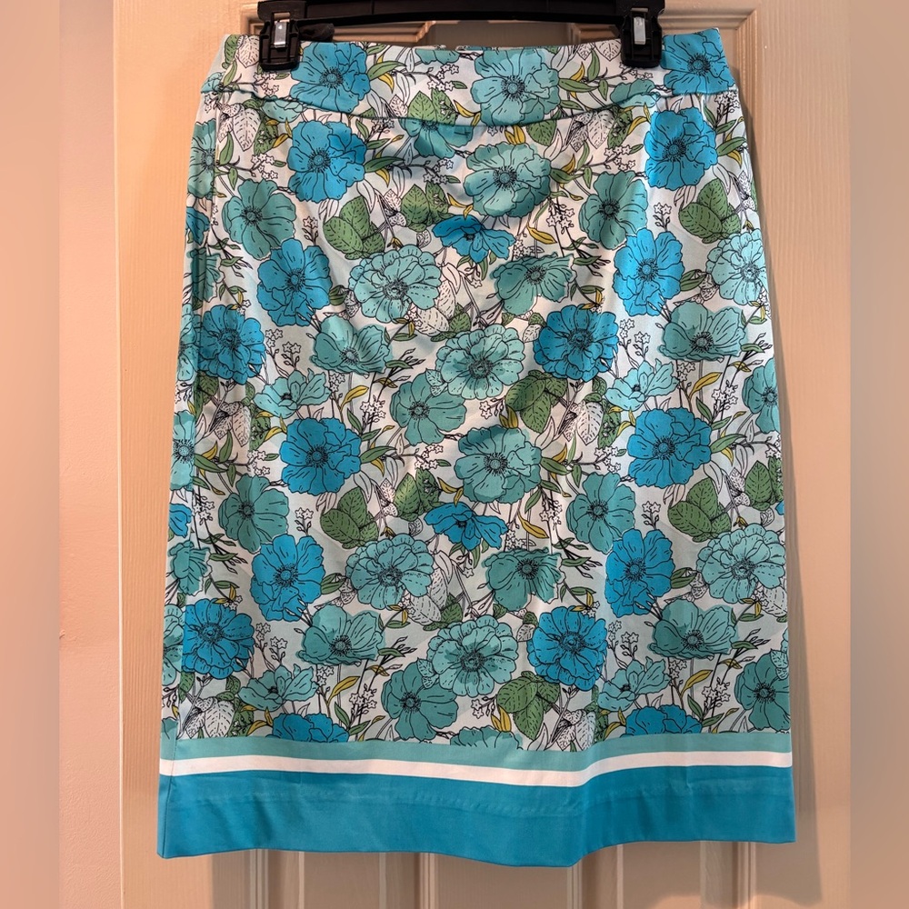 Talbots Blue and Green Floral skirt